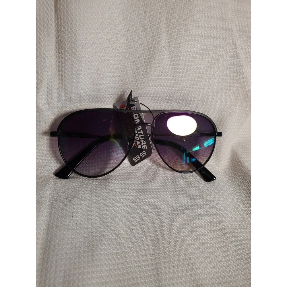i-gogs Signature Series Aviator Sunglasses 66-615 Rainbow Mirror Black Metal NWT